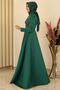 Zen Satin Evening Dress Emerald - Design - Fsc2131 - 3