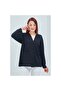 Women's Black Seasonal Pocket Buttoned Short Combed Cotton Cardigan - 5