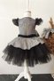 Girl's Black Bow Tulle Evening Dress, Party Dress, Birthday Evening Dress, Bandana - 6