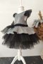 Girl's Black Bow Tulle Evening Dress, Party Dress, Birthday Evening Dress, Bandana - 7