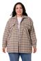 Large Size Low Sleeve Pocketed Mink Women's Jacket Shirt with Fringed Placket and Garnish Inside - 4