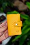 Adanus Genuine Leather Mustard Yellow Accordion Card Holder - 2