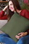 43x43cm Khaki Premium Thai Feather Upholstery Fabric Decorative Double Sided Throw Pillow Pillow Case Krl024 - 7