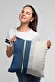 43x43cm Premium Foil Striped Thai Feather Woven Fabric Double Sided Throw Pillow Pillowcase Krl985 - 5