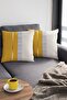 43x43cm Premium Thai Feather Woven Fabric Double Sided Foil Striped Throw Pillow Pillow Case Krl986 - 4