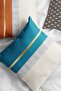43x43cm Premium Thai Feather Woven Fabric Double Sided Foil Striped Throw Pillow Pillow Case Krl981 - 2