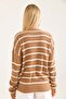 Women's Striped Oversize Knitwear Sweater - 6