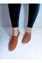 Women's Tan Genuine Leather Rubber Laced Shoes - 7