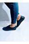 Women's Navy Blue Genuine Leather Rubber Laced Shoes - 8