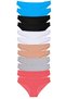 12 Pieces Eco Set Lycra Women's Slip Panties Multi Color 6