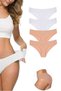 4 Pieces Women's Seamless Laser Cut Flexible Non-Marking Panties S3