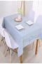 Plaid Pattern Light Blue Table Cloth Options (Width X Length)