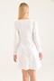 Women's Square Neck Long Sleeve Mini Dress - 8