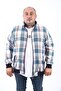 Large Size Stand Collar Sweat Lumberjack 22219-petrol - 3