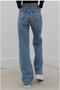 Blue Lycra High Waist Casual Trousers - 4