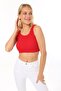 Women's Red Camisole Crop Top - 2