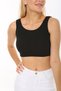 Women's Black Camisole Crop Top - 5