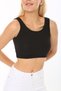 Women's Black Camisole Crop Top - 7