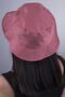 Bucket Hat – Pink 100% Cotton Gabardine Unisex Model - 2