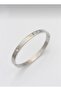 Steel Cuff Bracelet with Stone Detail