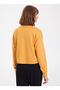 Women's Mustard Organic Cotton Crop Sweatshirt - 2