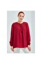 Women's Burgundy Sile Cloth Mother Combed Cotton Blouse
