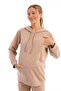 Milk Brown Maternity and Maternity Hooded Sweatshirt Tracksuit Set - 5