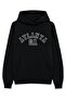 Unisex Black Atlanta Printed Hooded Sweatshirt - 2