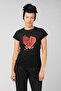 Women's Black Heart Allah Printed Standard t-shirt T9710450