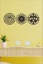 Sacred Geometry 3'L Set Sri Yantra, Lotus Flower, Flower of Life Wall Decor, Painting
