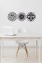 Sacred Geometry 3'L Set Sri Yantra, Lotus Flower, Flower of Life Wall Decor, Painting - 6