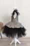 Girl's Black Tulle Evening Dress, Party Dress, Birthday Evening Dress, Bandana - 4