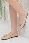 Women's Beige Ballerinas Comfortable Soft Flat Non-Slip Sole Lightweight Daily Casual Classic Leather Shoes