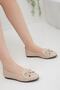 Women's Beige Ballerinas Comfortable Soft Flat Non-Slip Sole Lightweight Daily Casual Classic Leather Shoes - 2