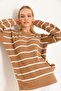 Women's Striped Oversize Knitwear Sweater - 3