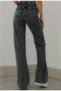 Serenity Ikon Smoked Snow Wash Women's Loose Lycra 90's Super High Loose Leg Denim Palazzo Trousers - 3