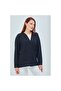Women's Black Seasonal Pocket Buttoned Short Combed Cotton Cardigan - 3