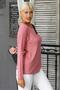 Women's Pink Round Neck Long Sleeve Appliqued Regular Oversize Casual Viscose Knitted Blouse - 6