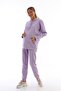Lilac Maternity and Maternity Hooded Sweatshirt Tracksuit Set - 2