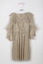 Girl's Gold Yellow Long Dress with Collar