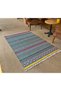Cotton 557 Ethnic Patterned Woven Base Multicolored Rug