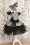 Girl's Black Bow Tulle Evening Dress, Party Dress, Birthday Evening Dress, Bandana