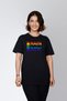 Women's Black Rainbow Printed Standard T-Shirt T4774362
