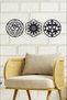Sacred Geometry 3'L Set Sri Yantra, Lotus Flower, Flower of Life Wall Decor, Painting - 2