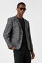 Men's Gray Plaid Jacket 3WAM50021HW