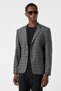 Men's Gray Plaid Jacket 3WAM50021HW - 3