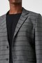 Men's Gray Plaid Jacket 3WAM50021HW - 5