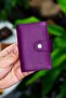 Adanus Genuine Leather Plum Accordion Card Holder - 2
