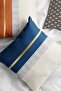 43x43cm Premium Foil Striped Thai Feather Woven Fabric Double Sided Throw Pillow Pillowcase Krl985 - 2