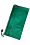 Pen Holder, PP Zippered 2 Compartments 2 Pieces 26x12 Cm Green